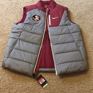 Nike Florida State FSU puffer vest NWT